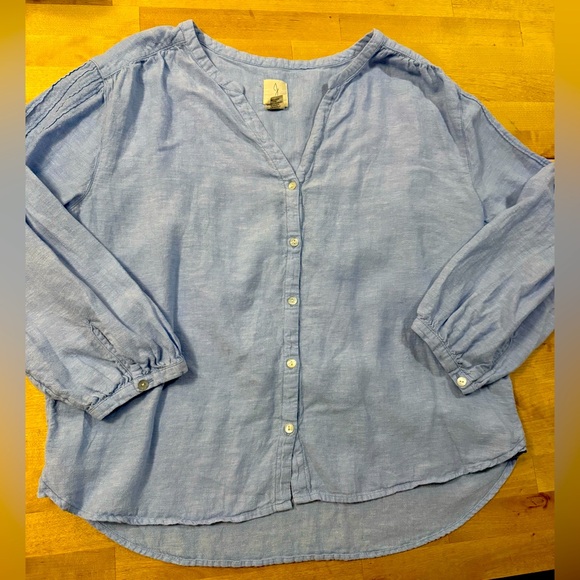 Joie chambray linen blend top - Picture 1 of 9
